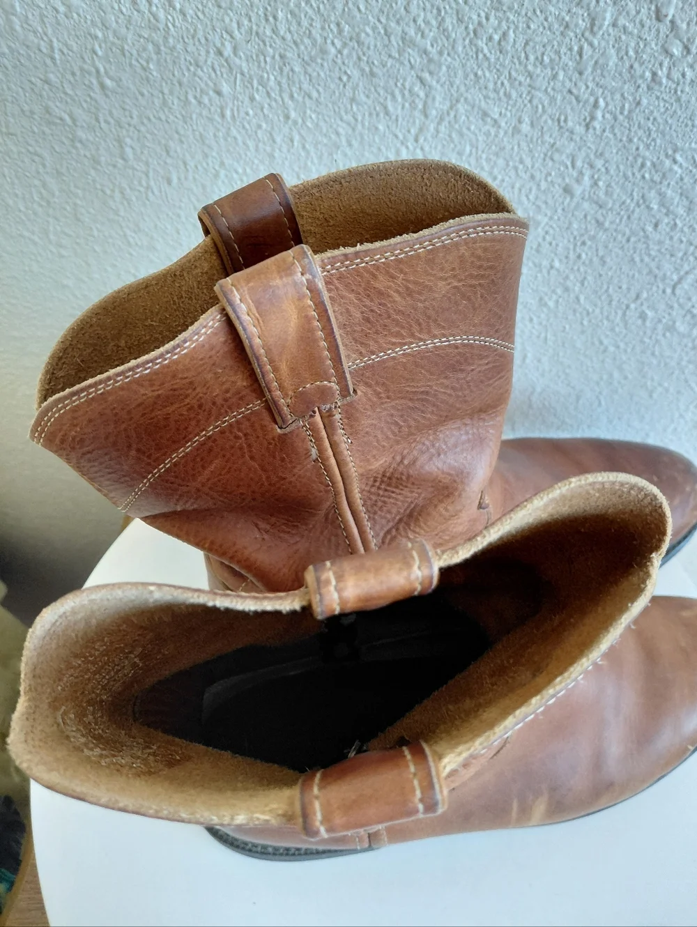 Justin Conductor Boots  Electrical 10” Shaft Work 4766 Leather Copper USA